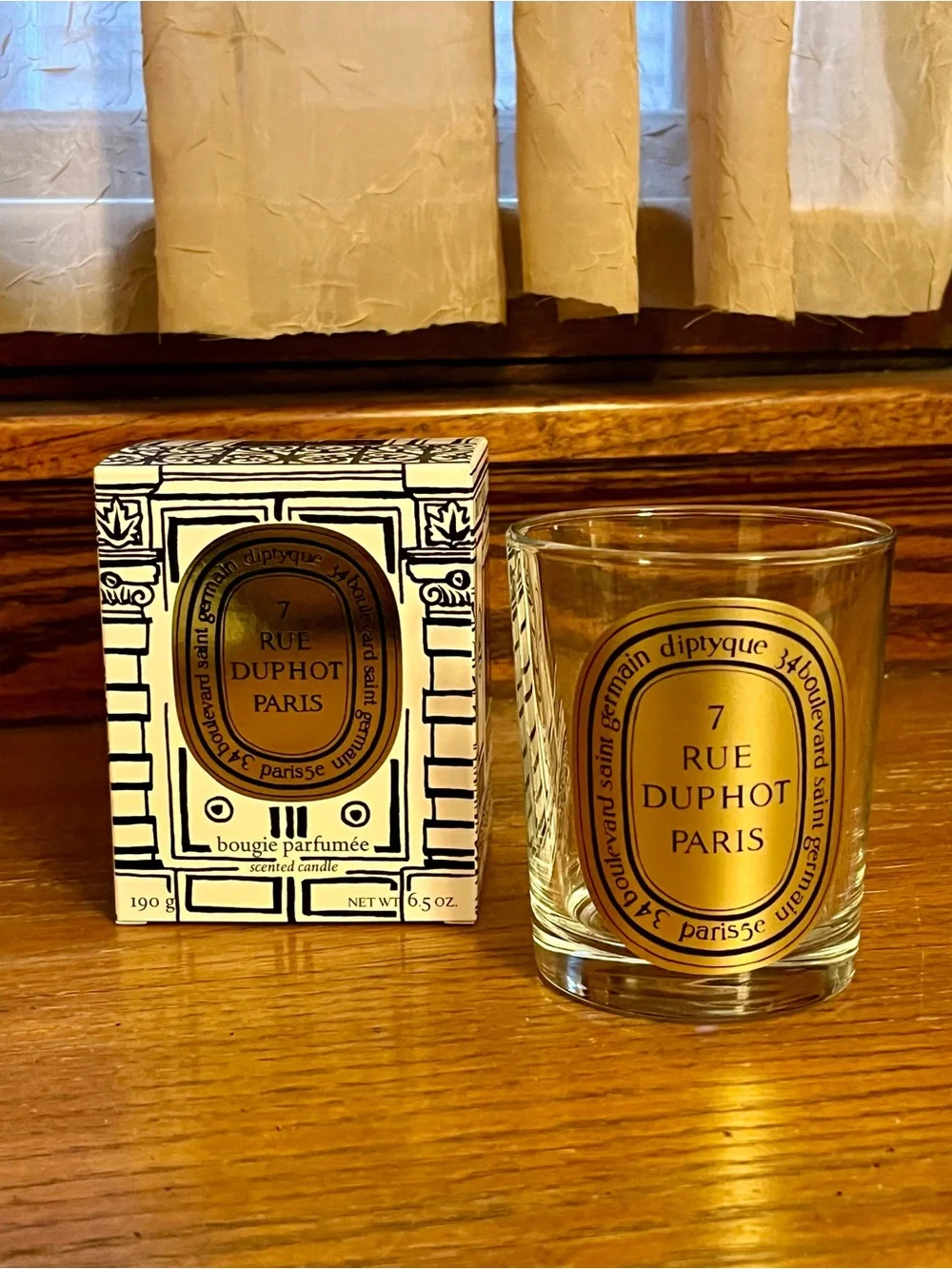 Empty Diptyque 7 Rue Duphot Paris Candle in box 190g